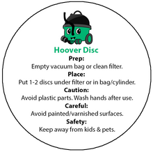 Load image into Gallery viewer, Henry Hoover Disc Instruction/Warning Labels