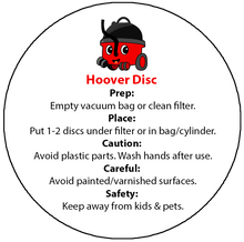 Load image into Gallery viewer, Henry Hoover Disc Instruction/Warning Labels