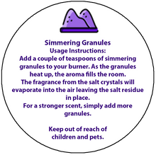 Load image into Gallery viewer, Simmering Granules Instruction "How To Use" Warning Stickers