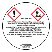 Load image into Gallery viewer, Professionally printed Wax Melts CLP for Craftovator, Blossom Oils, Stanfields, Supplies For Candles, Fizzy Whizz & MORE! Also available : Candle CLP, 10% for Carpet freshener, hoover disk, room spray! Dispatch usually within 48 hours! Voted - Favourite CLP Supplier! We also supply Logo stickers, Thank you stickers and designs. Seasonal stickers. Printable PDF's.
